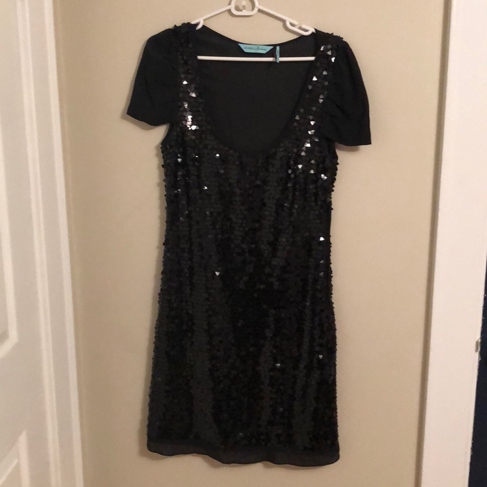 Marciano black sequin dress size M